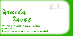 monika kaszt business card